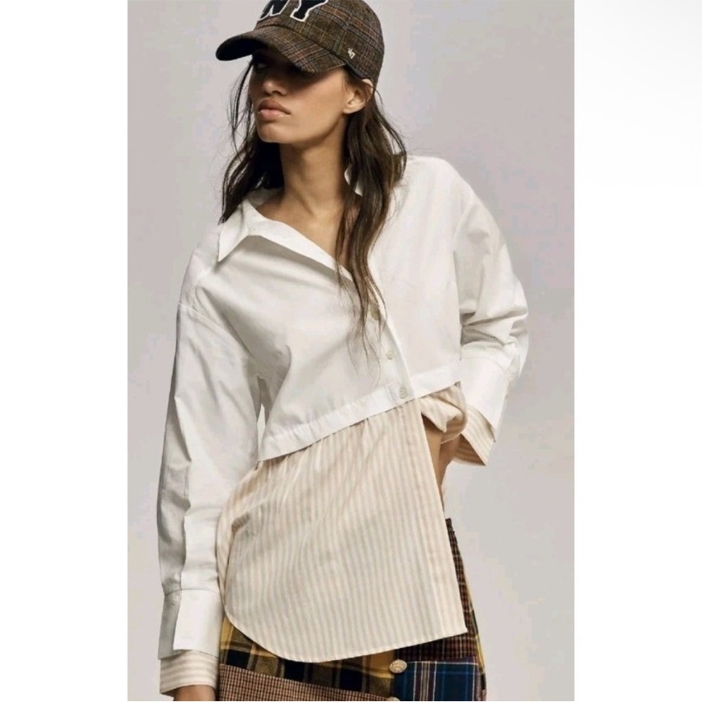 Anthropologie Twofer Layered Buttondown Shirt